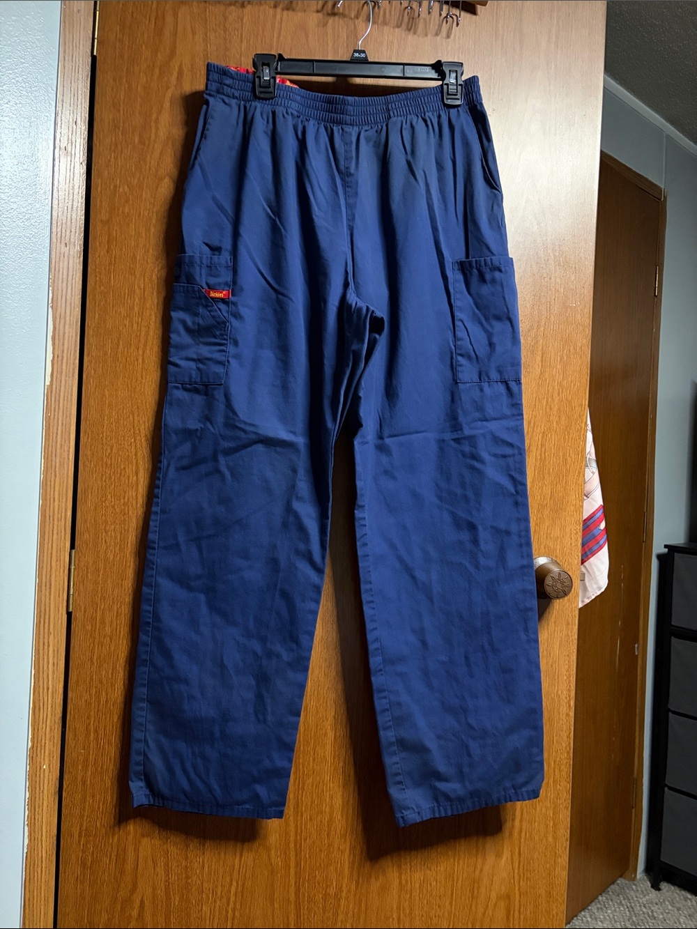 Dickies Navy Scrub Pants with Elastic Waist